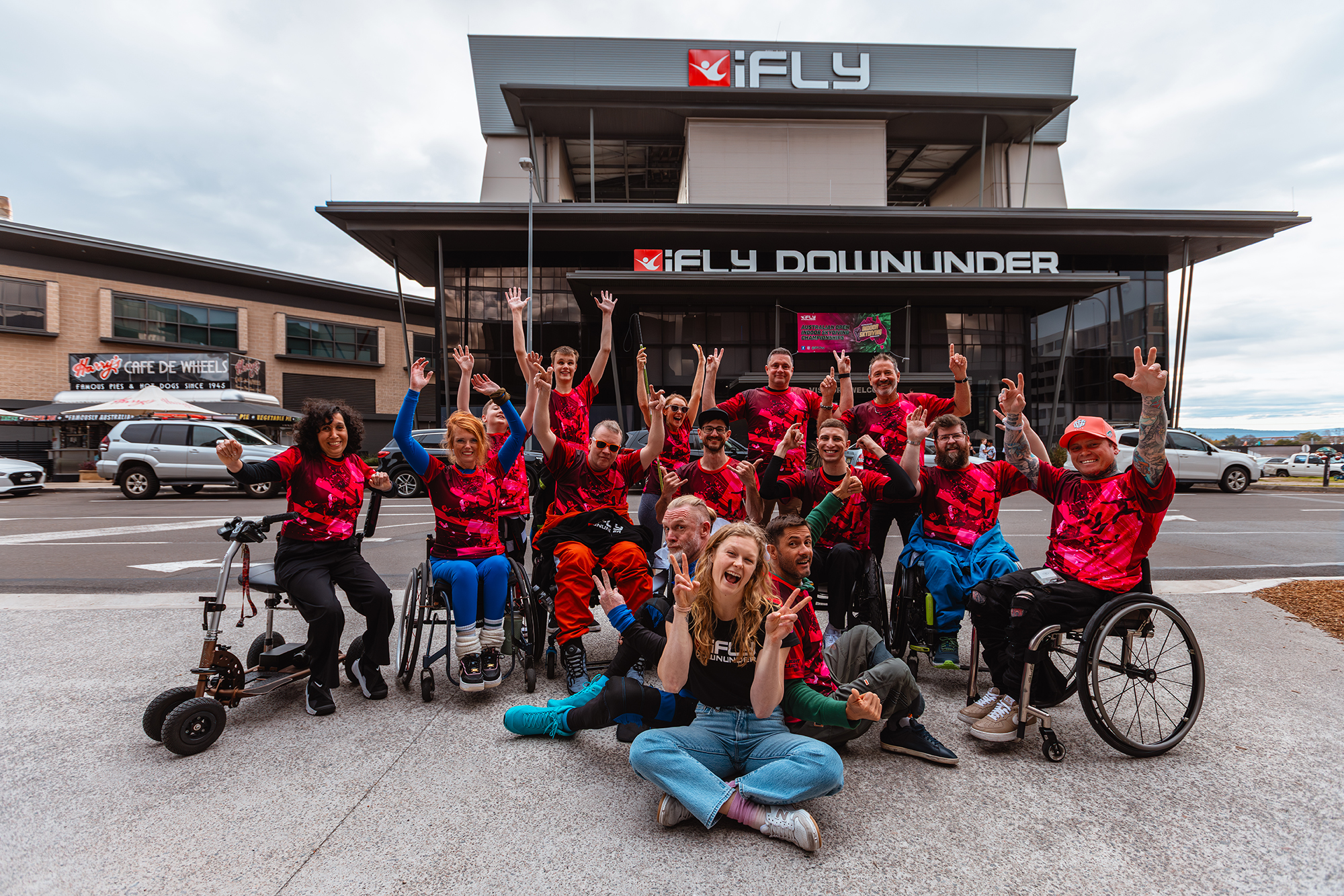 Indoor Para Skydiving Competitors at iFLY Downunder