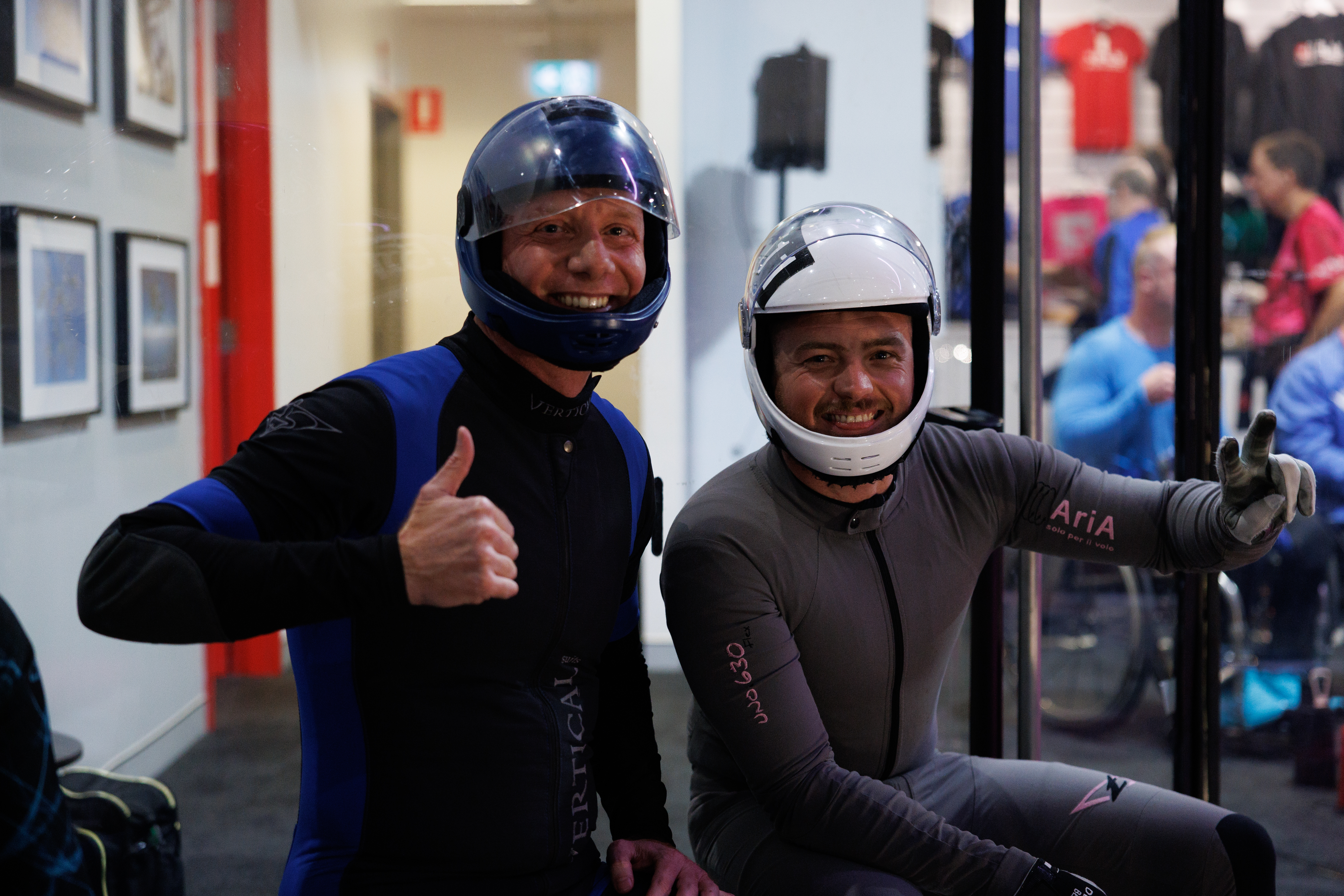 Indoor Skydiving teammates