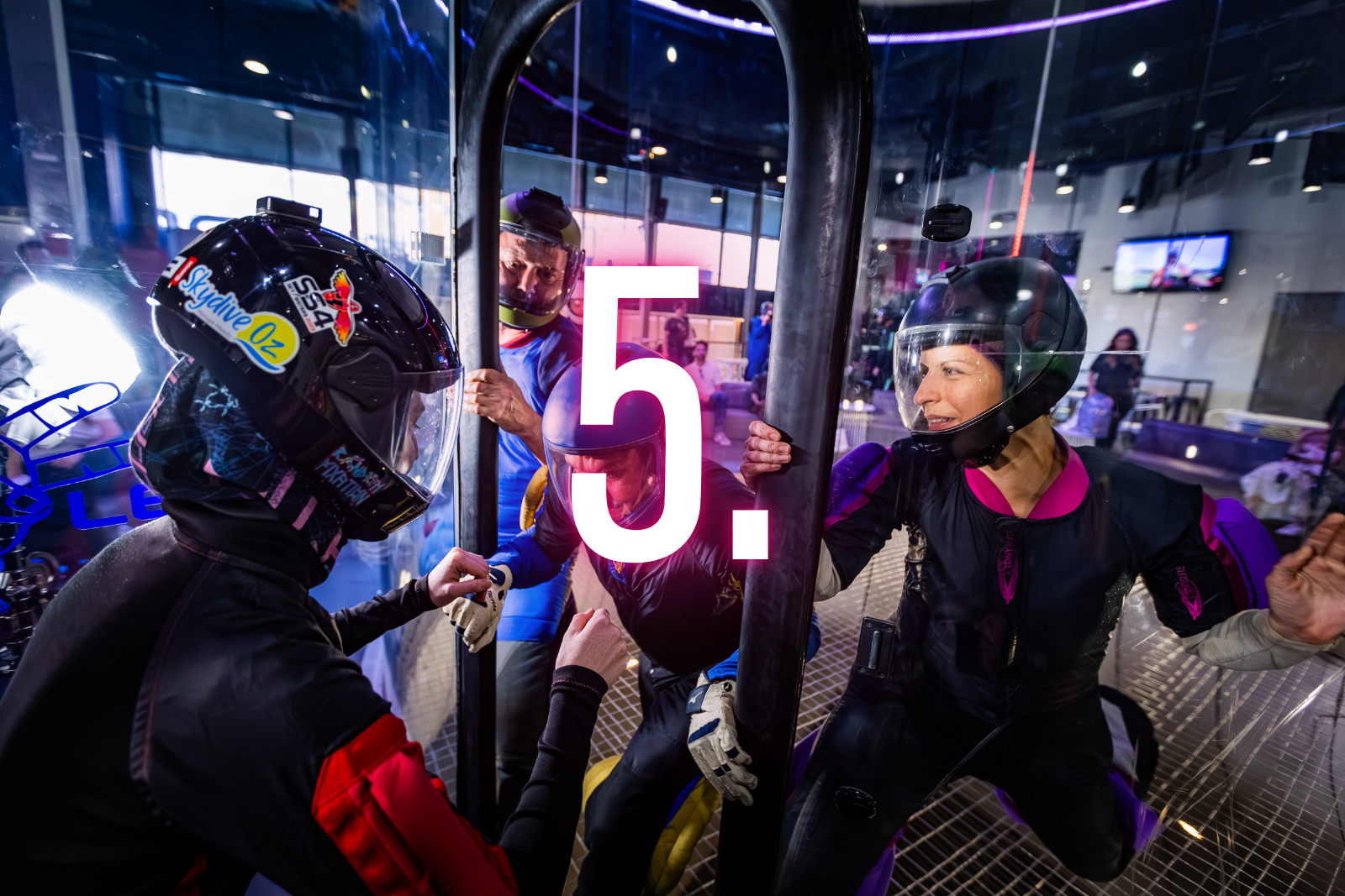 Indoor skydiving group